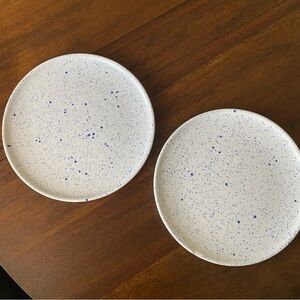 Espana Lifestyle Speckled White and Blue Dinner Plates Set of 2